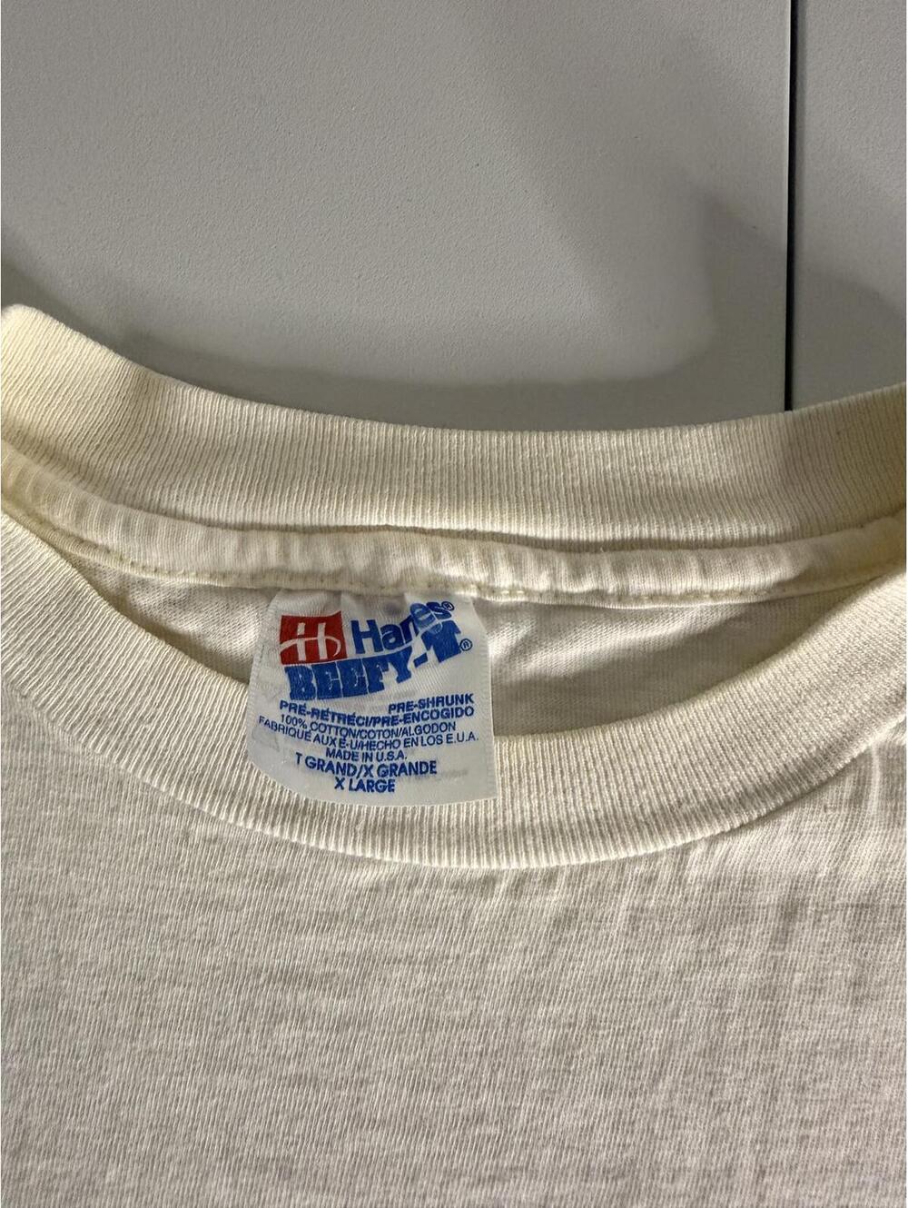 Vintage Dixie Dude Ranch Cream Pocket T-Shirt with Rope 'UK' Embroidery XL - Picture 5 of 5